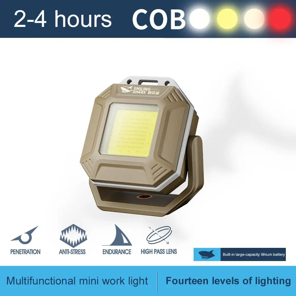 Lampe de poche d'inspection LED COB, étanche, lampe de poche d'urgence avec base magnétique, torche portable pour voiture R W1D4