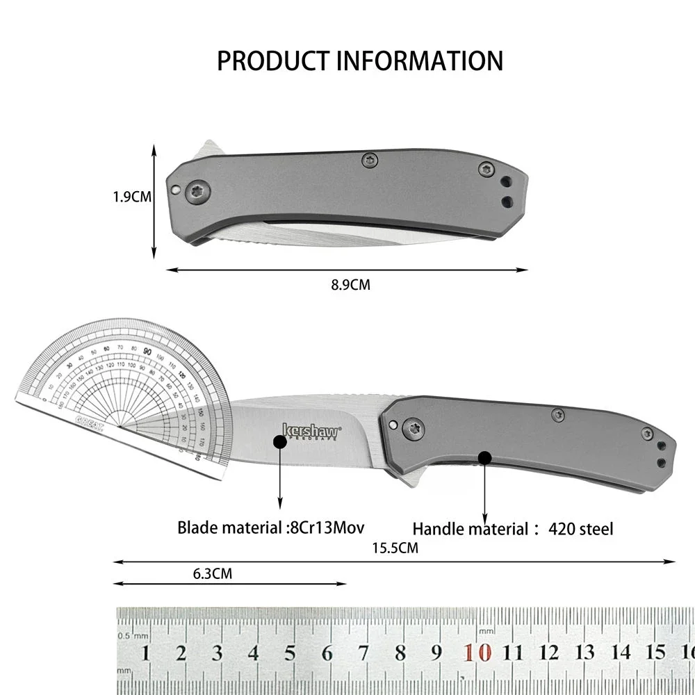 NEW KS 3870 Stainless Steel Folding Pocket Knife Tactical Hunting Camping EDC Lifesaving EDC Tool Cutter Sharp Tactical Gear