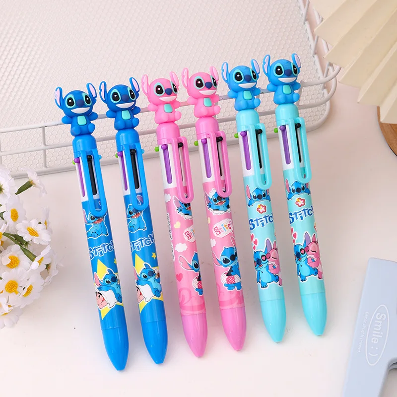 36pcs/lot Creative Stitch 6 Colors Gel Pen Cute 0.7mm Ball Pens Promotional Gift Office School Supplies