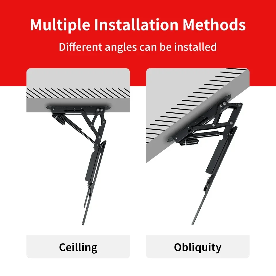 Electric Drop-Down Bracket with Remote Control 2025 Motorized Electric Ceiling TV Lift The Hidden Ceiling TV Mount Bracket