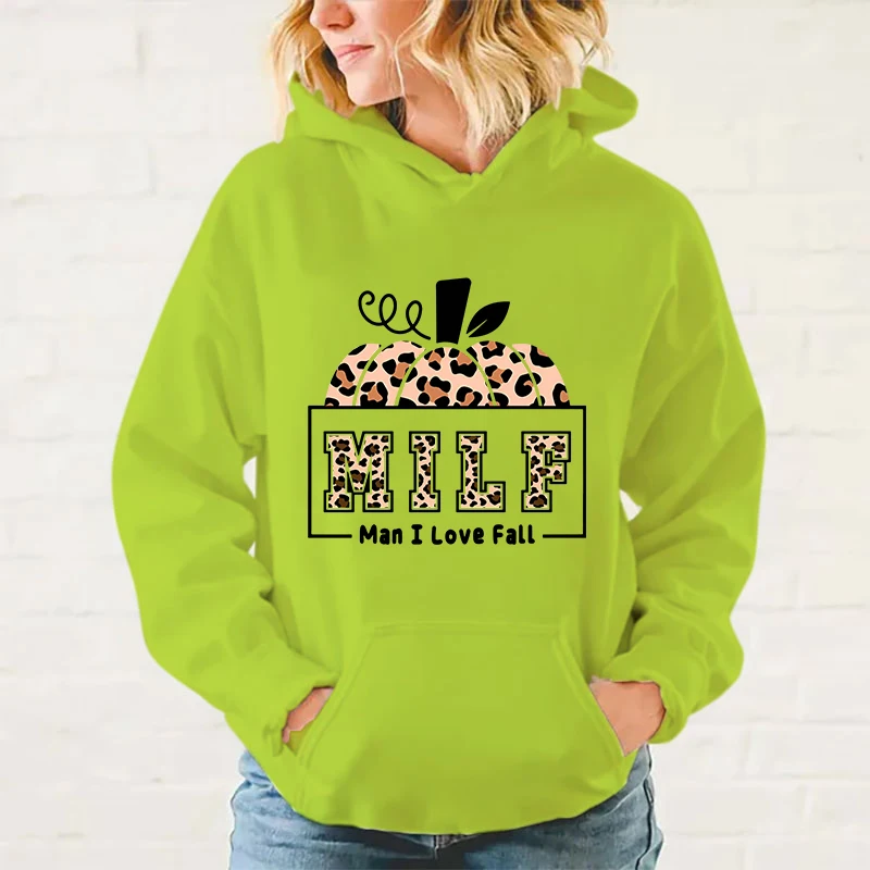 y2k hoodies New Pumpkin Milf Man I Love Fall Hoodies Women Girl Long Sleeve Sweatshirt Female Casual Loose Hoodies Fashion tops