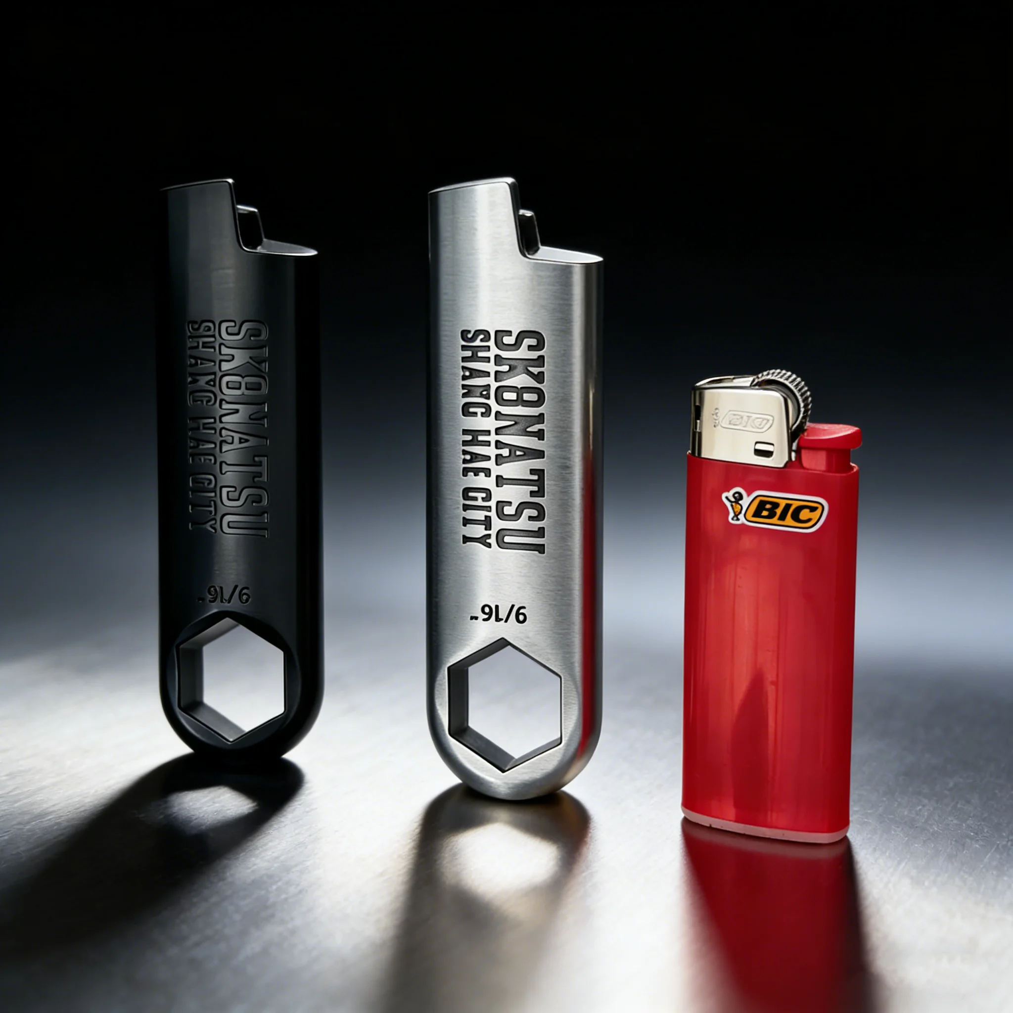 Estuche Metálico Resistente para Encendedor Bic J5, Funda Protectora Portátil con Llave Inglesa para Encendedor Bic J5