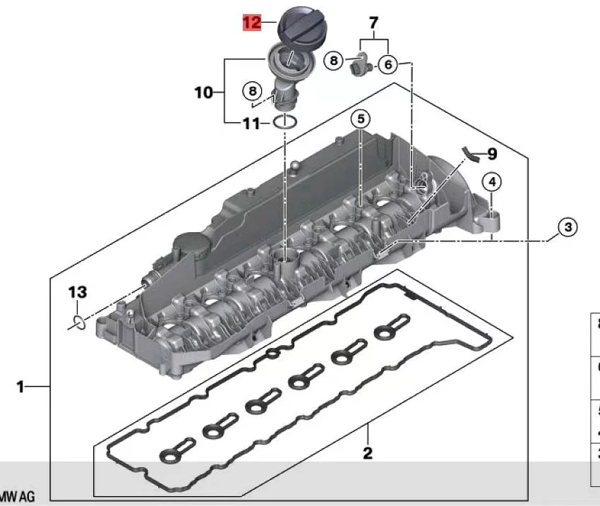 11128655331 11127560481 Oil Filler Cap for BMW N43 N46N N47 N51 N52N N53 N54 S55 N62 11124737102 11127560482