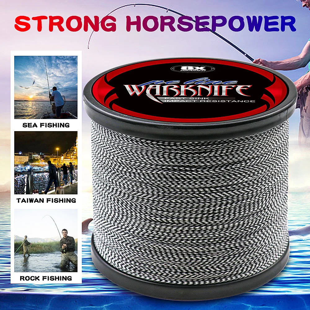 

Warknife X8 Lure Line Braided Fishing Line Carp Multifilament Fly Wire Japanese Pe Line Saltwater 1500M 2000M 2.72-136KG Line PE