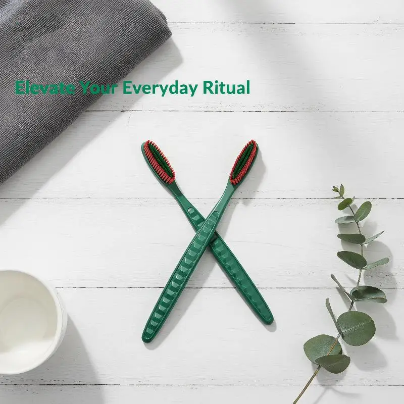 5 Pack Manual Toothbrushes Soft Bristle Non-slip Handle Deep Cleaning for Adult Daily Oral Care Home Travel Use