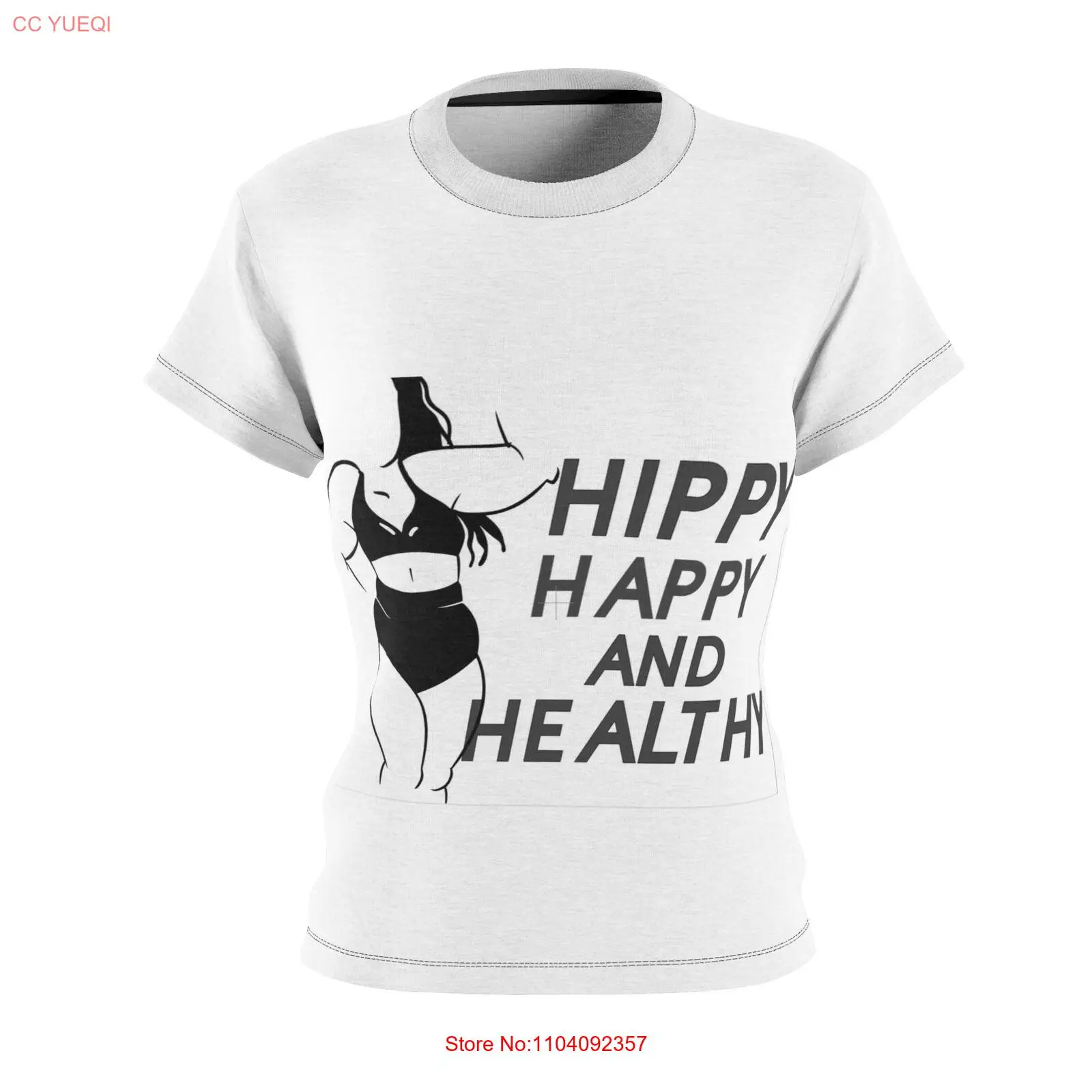 

HIPPY HAPPY & HEALTY -WOMENS COTTON T-SHIRT