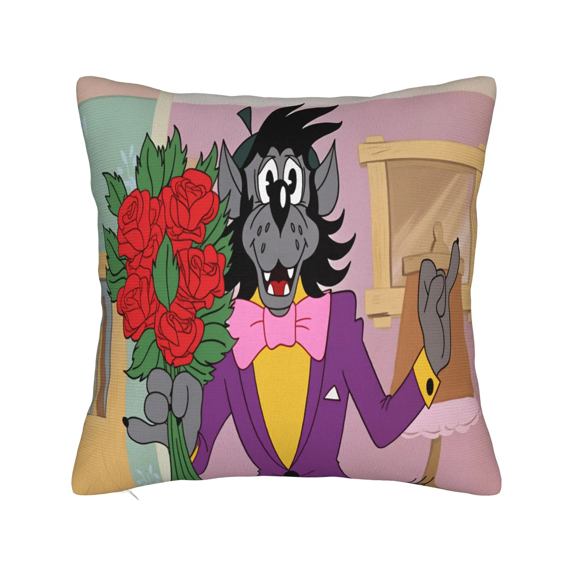 Russian Anime Nu Pogodi Pillowcases  Morden Pillow Case For Couch Sofa Bedroom Soft Pillow Cover
