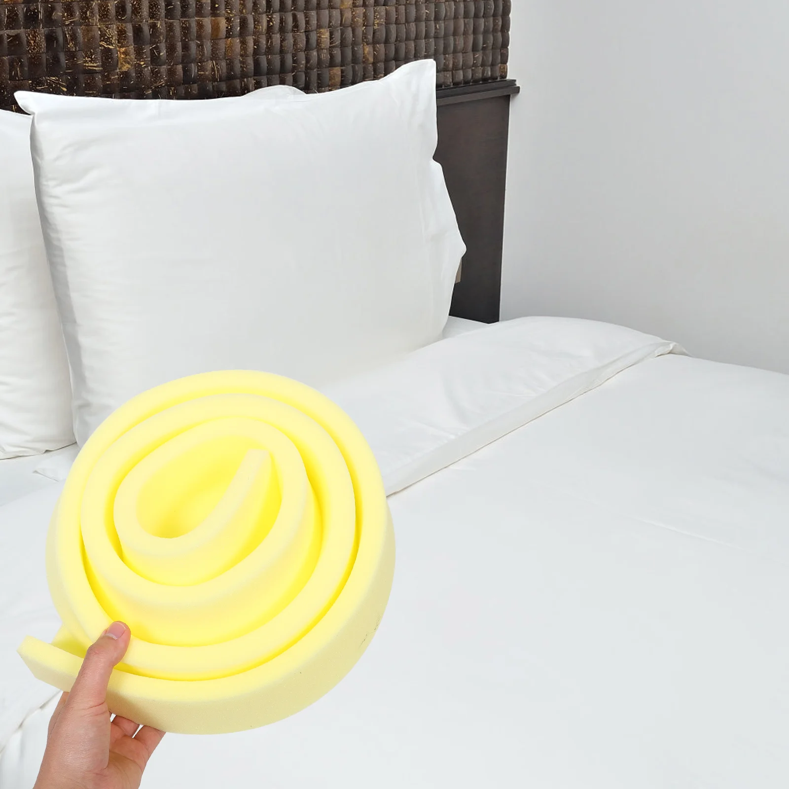 

L Shaped Bed Gap Filler Pillow Wedge for Headboard Full Size Mattress Gap Filler Strips Yellow Bed Accessories