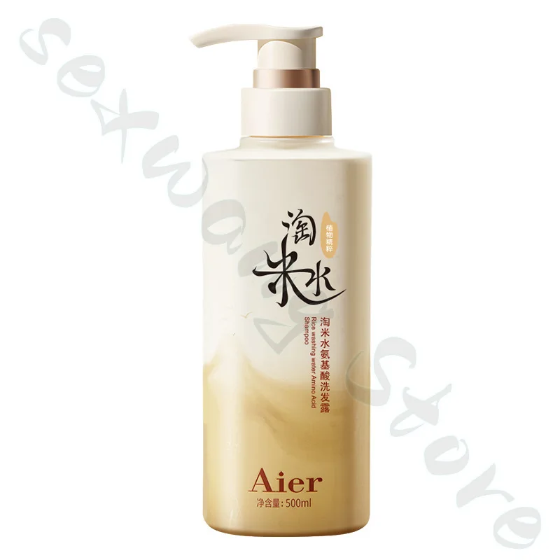 شامبو الأحماض الأمينية بماء الأرز منعش ورقيق، يهدئ بصيلات الشعر، ويقوي الشعر، ويحسن الشعر الدهني