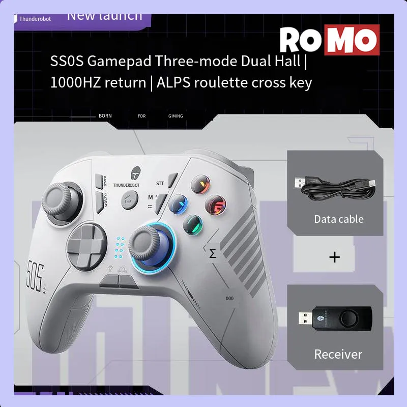 

Thunderobot G50s Gamepad 1000hz Rate Of Return Joystick Macro Programming Game Controller 6000mah Three Mode switch xbox Gamepad