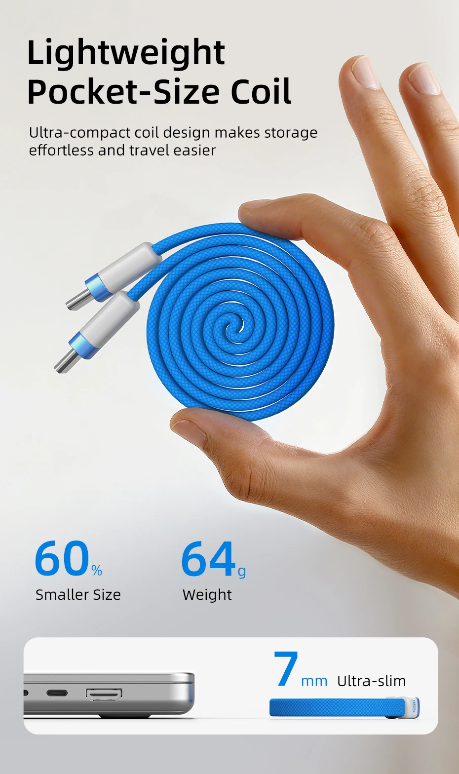 CABLETIME USB-C Kabel Magnetisches Typ-C Kabel PD100W 480Mbps Flachkabel Hochgeschwindigkeitsübertragung für HUAWEI Xiaomi iPhone 17/16 C-Kabel – Detail 27