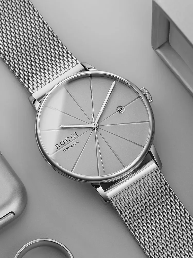 

Механические часы, чистая автоматическая водонепроницаемая ультратонкая мужская модель