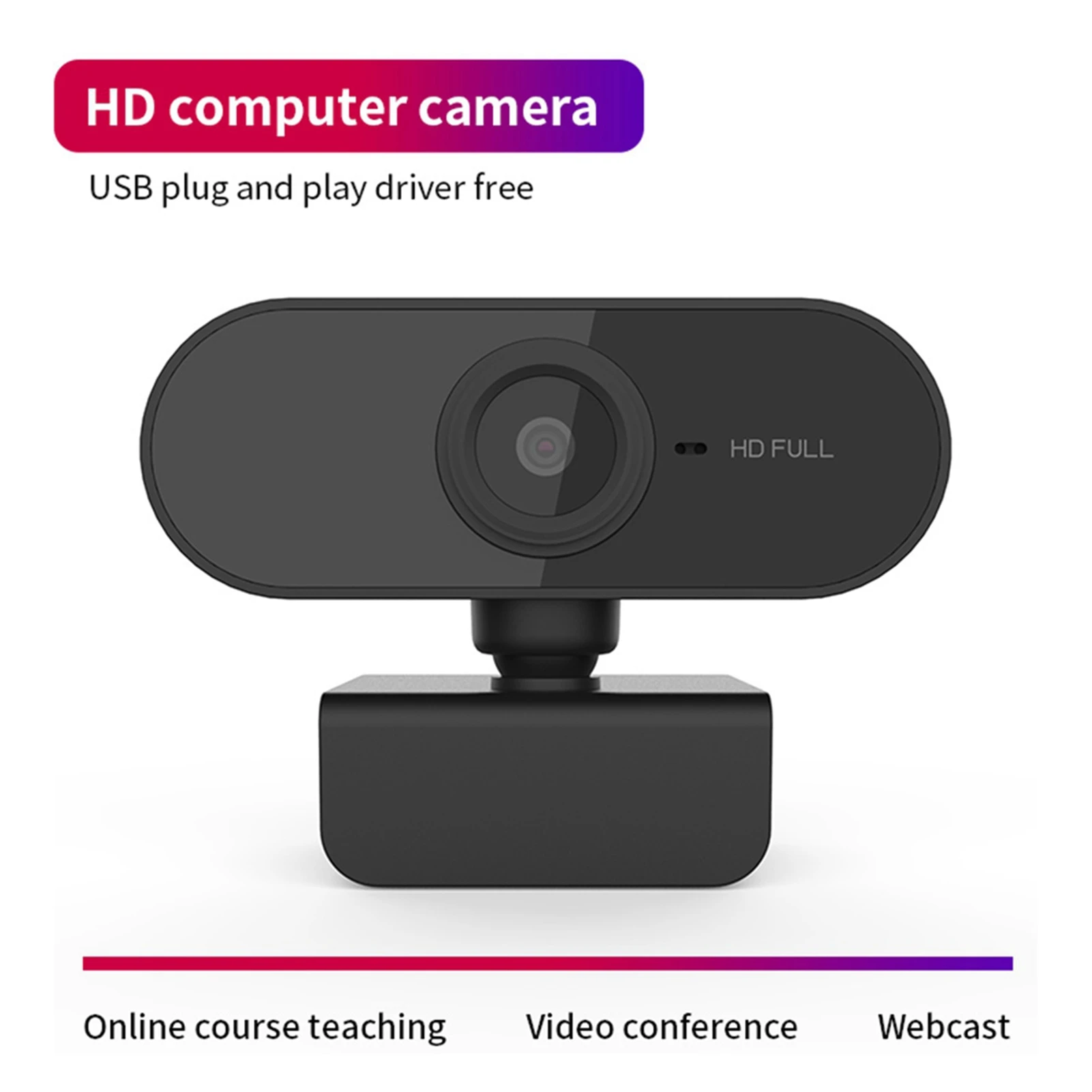 1080P Computer Camera with Microphone Desktop USB Webcam  Drive for Video Call Computer Camera