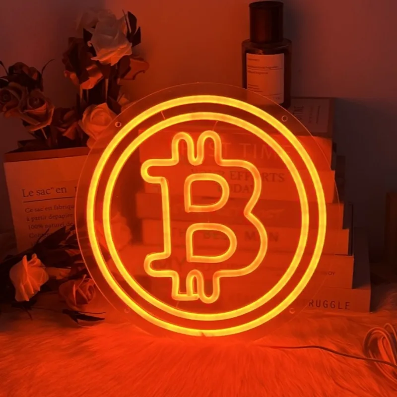 

Bitcoin Neon Sign LED Neon Light for Bar Restaurant Decoration LED Business Wall Decor,Bedroom Art Decor,Personalized Gifts