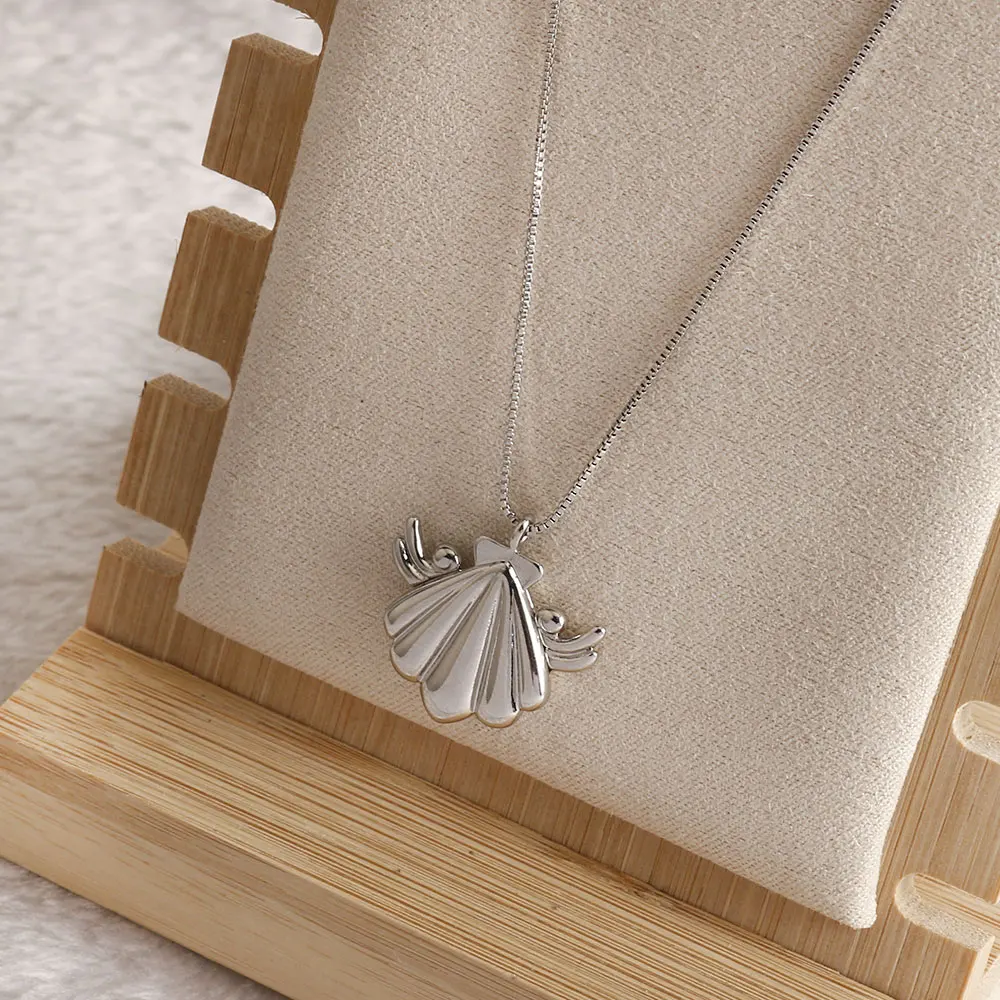 Anime The Legend Of Mermaid Theme Necklace Unisex Openable Seashell Pendant Jewelry Accessories for Men Women Chain Fans Gifts