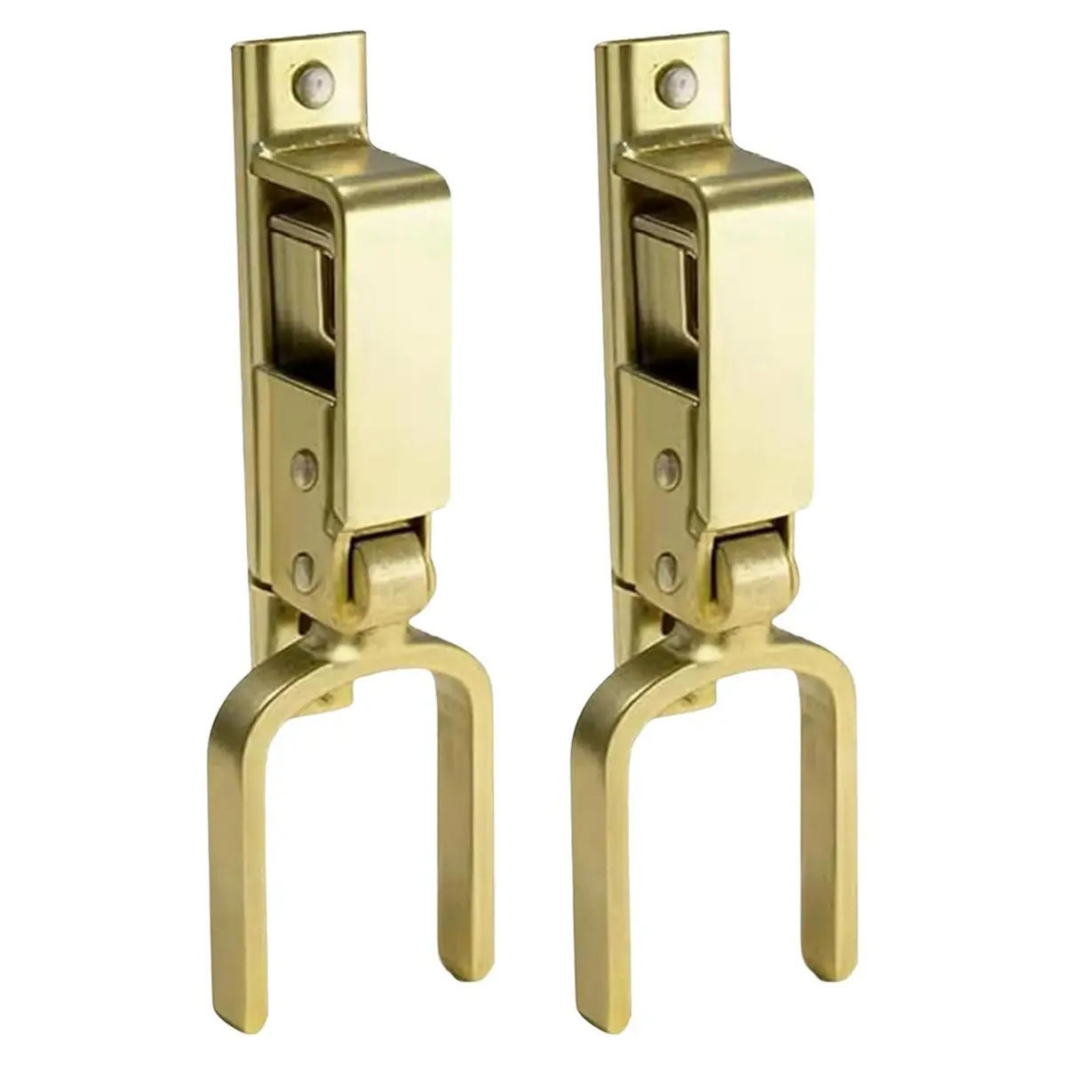 2pcs Heavy-Duty One-Hand Gate for Farm, Ranch & Backyard Auto-Lock, Rust- Steel, Easy Install