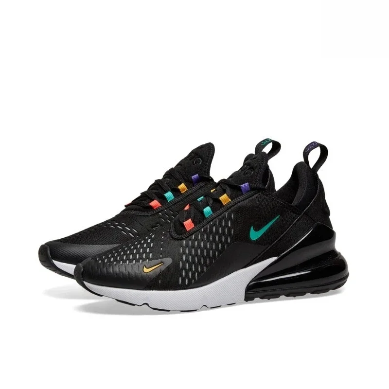 

New Nike Air Max 270 Triple Black Mesh Breathable Casual Air Cushion Men Running Shoes Black Sports Sneakers