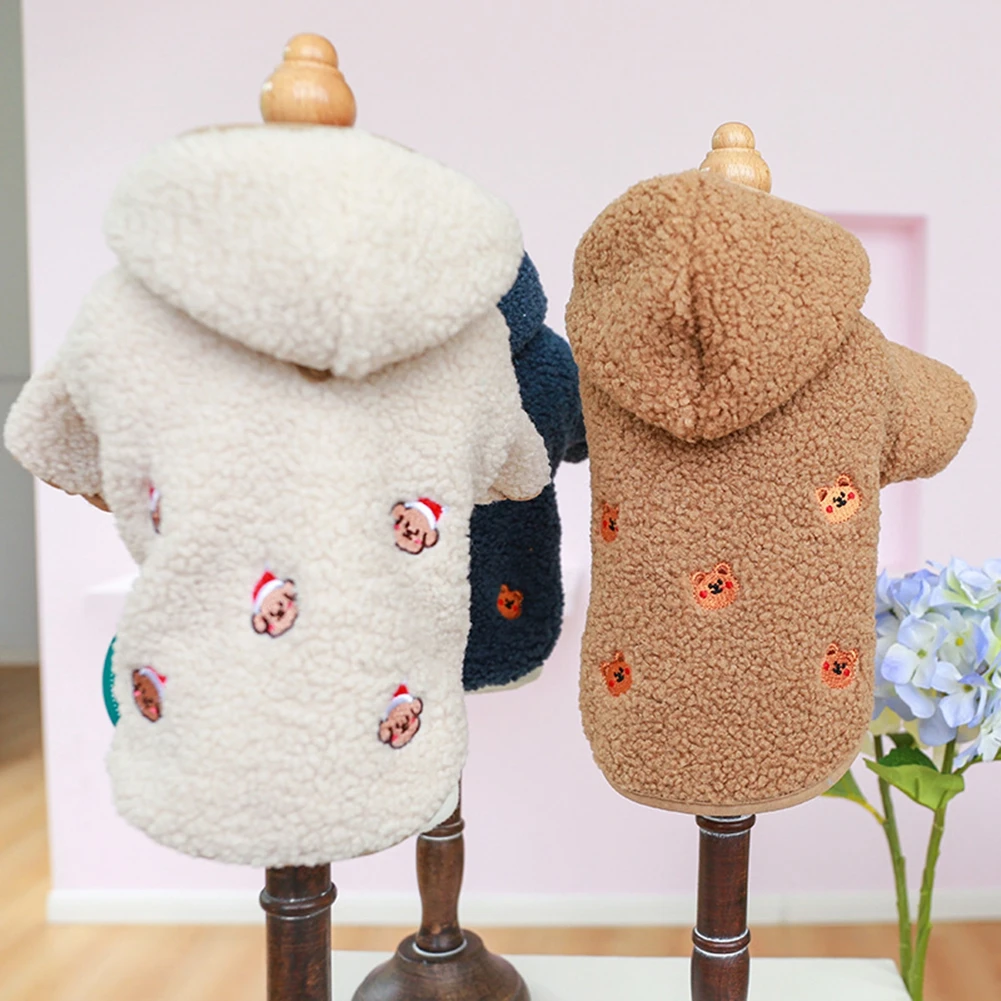 Dog Cat Hoodie Coat Winter Fleece Pet Clothes Hooded Coat Down Jacket Puppy Pet Clothing For Dogs Chihuahua Yorkie Pug Outfits