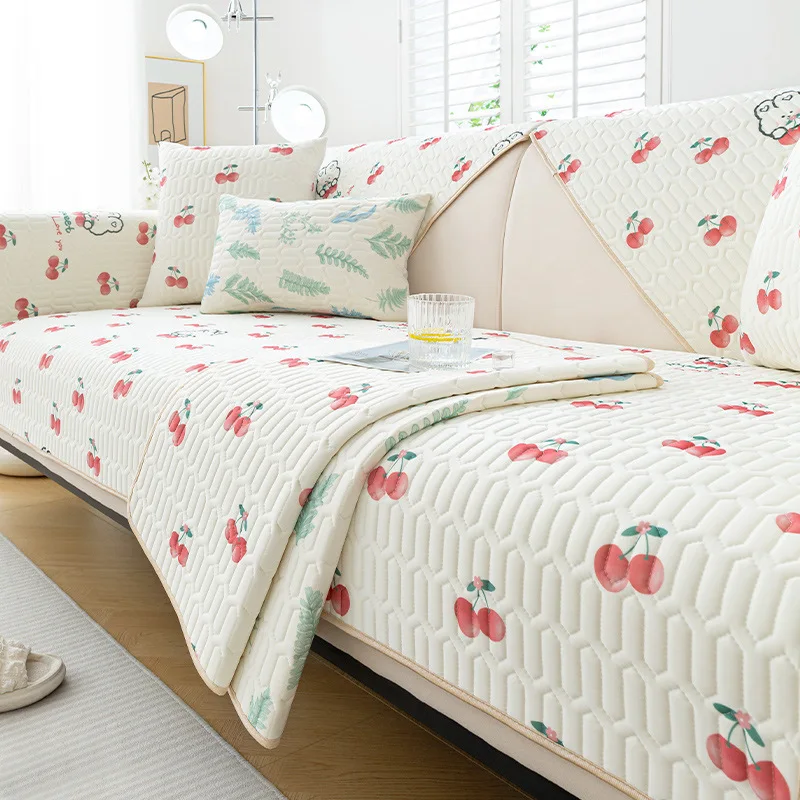 Summer Cool Sofa Cover Anti-Slip Breathable Waterproof Sofa Cushion Cute Fabric Universal Sofa Covers Decoration Home
