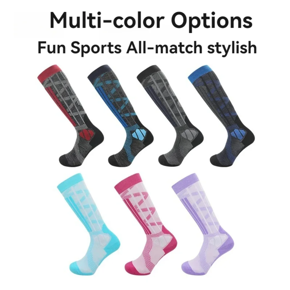 الشتاء الدافئة سماكة جوارب التزلج المشي لمسافات طويلة الجوارب للنساء الرجال الأطفال مكافحة البرد التزلج في الهواء الطلق جوارب رياضية عالية