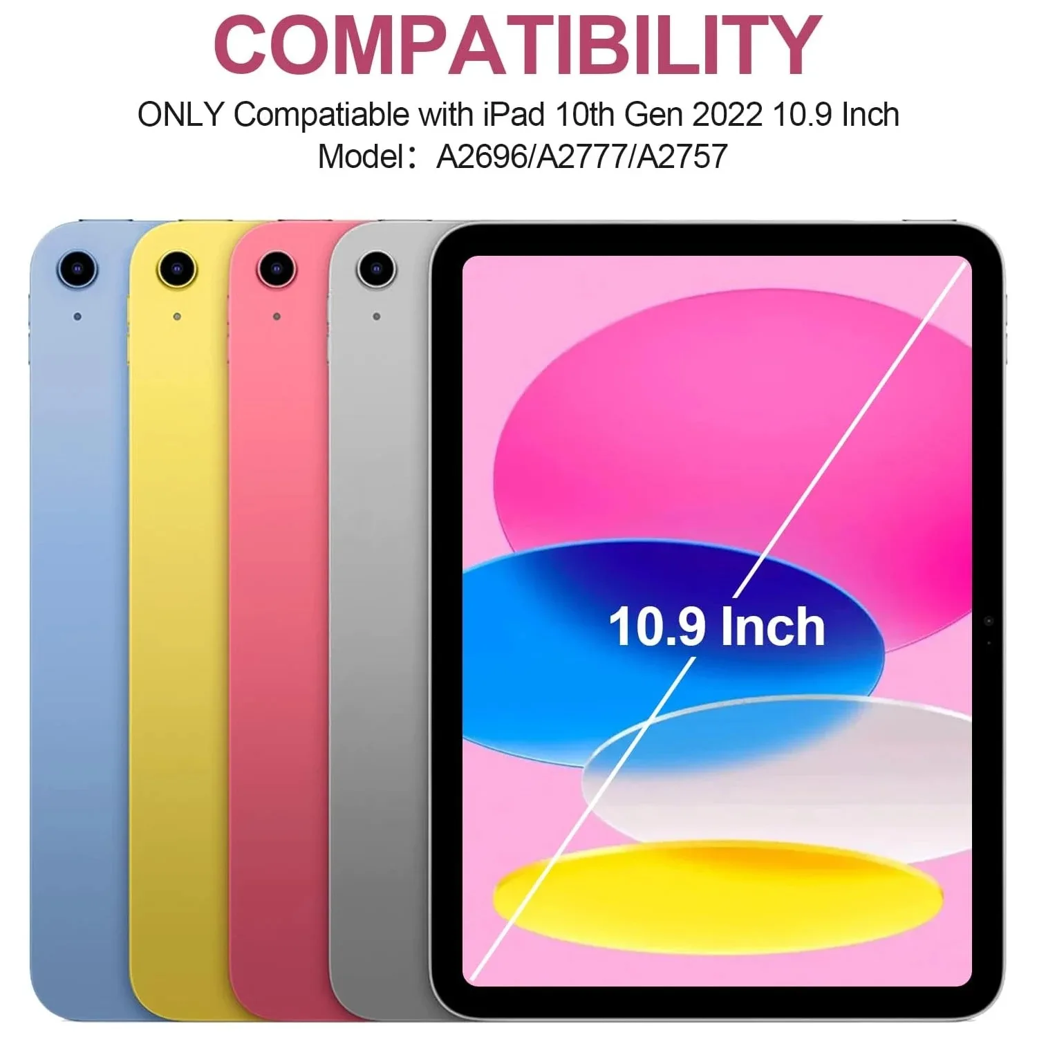 Wireless Bluetooth Keyboard For iPad 10th Generation 2022 10.9 Inch Case With Keyboard Detachable Leather Tablet Case For Cover