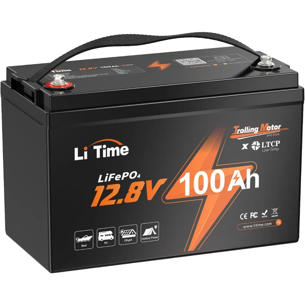 

12V 100Ah LiFePO4 Battery: 100A BMS with Low-Temp Protection - Group 31 Deep Cycle Lithium​