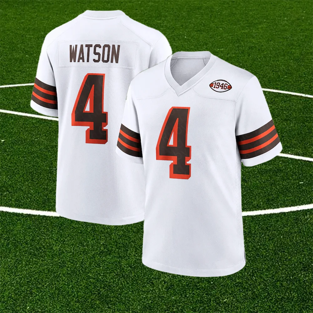 White Jersey No. 2/4/95 Classic Short-Sleeved Outdoorray Myles Garrett Amari Cooper Deshaun Watson Cleveland Browns Top