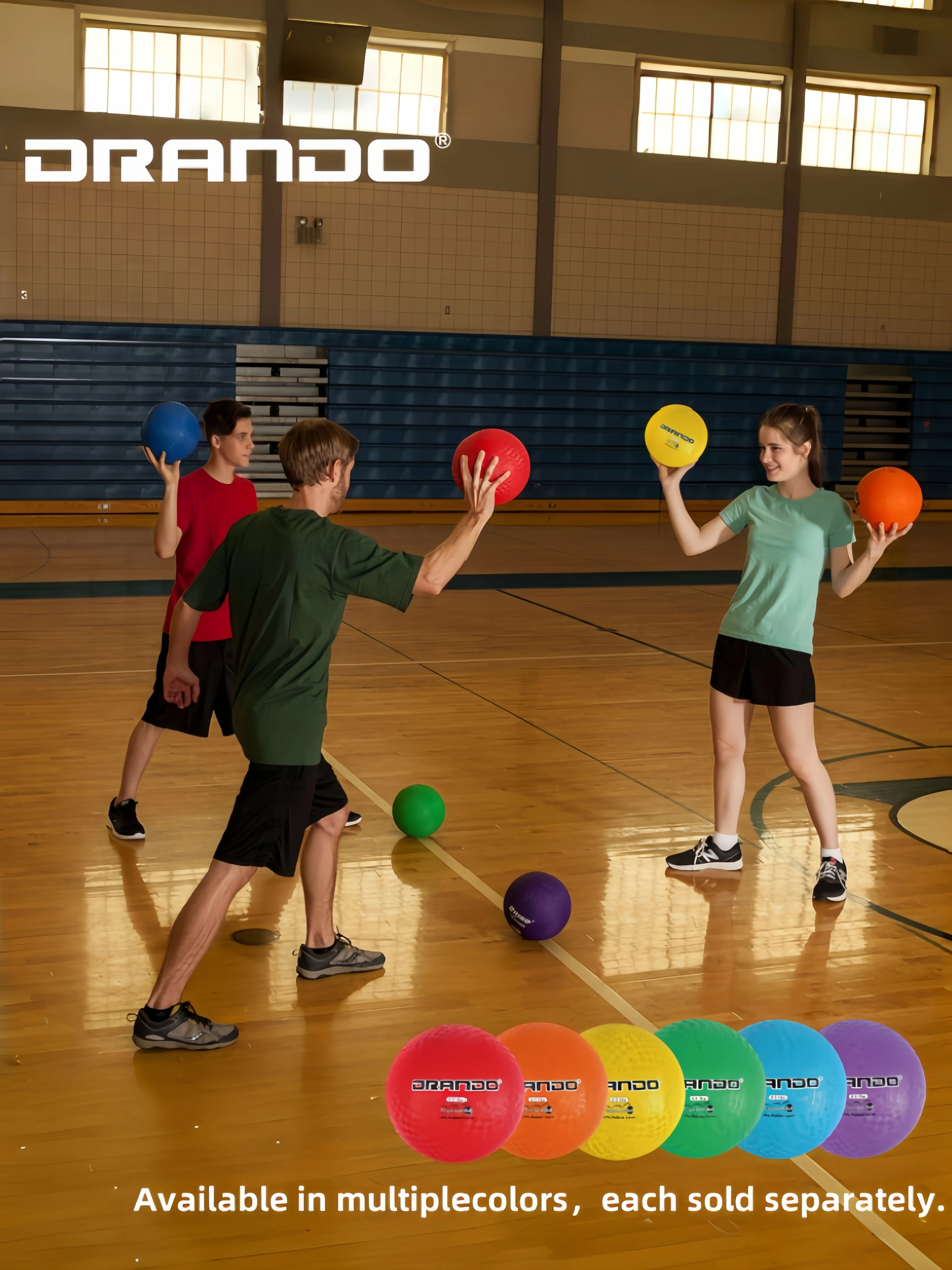 كرة ملعب Rainbow UltraPlay مقاس 8.5 بوصة - ناعمة ومتينة لـ Dodgeball وKickball وكرة اليد وألعاب المدرسة