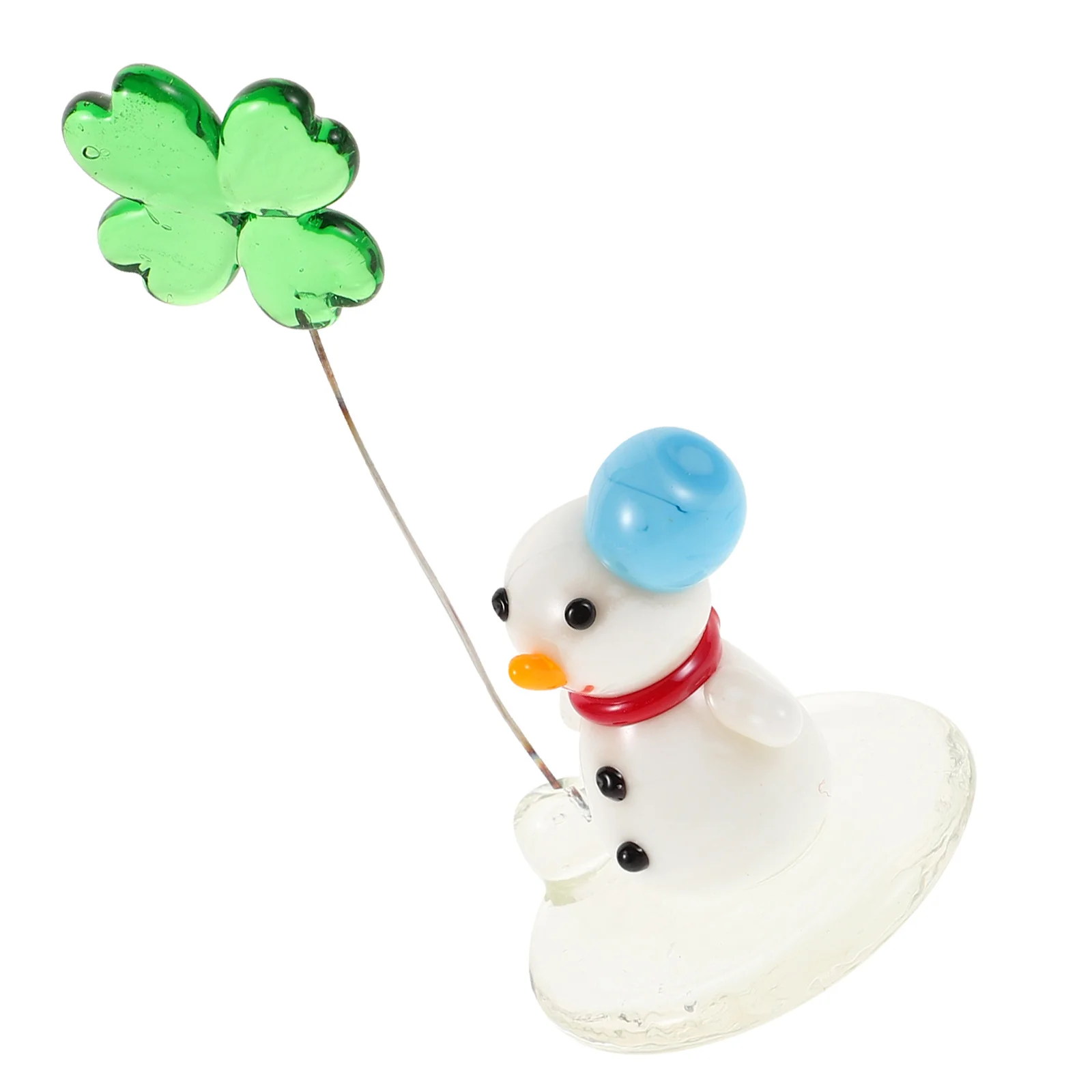 

Christmas Snowman Decoration Glass Statue Cute Desktop Shelf Ornament Holiday Centerpieces Miniature Figure Christmas Figurines
