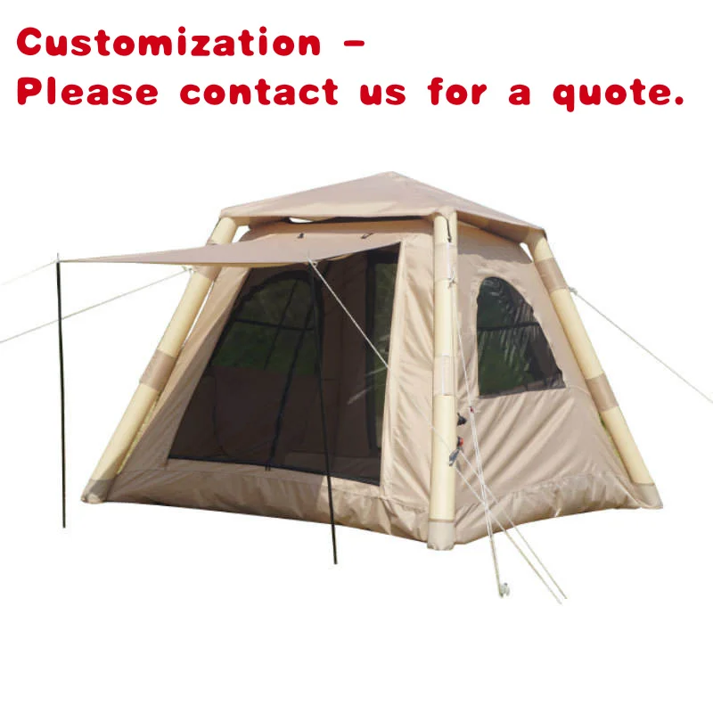 custom.Outdoor Inflatable Tent House One Bedroom Camping-Summer Use Double Layers Polyester Material