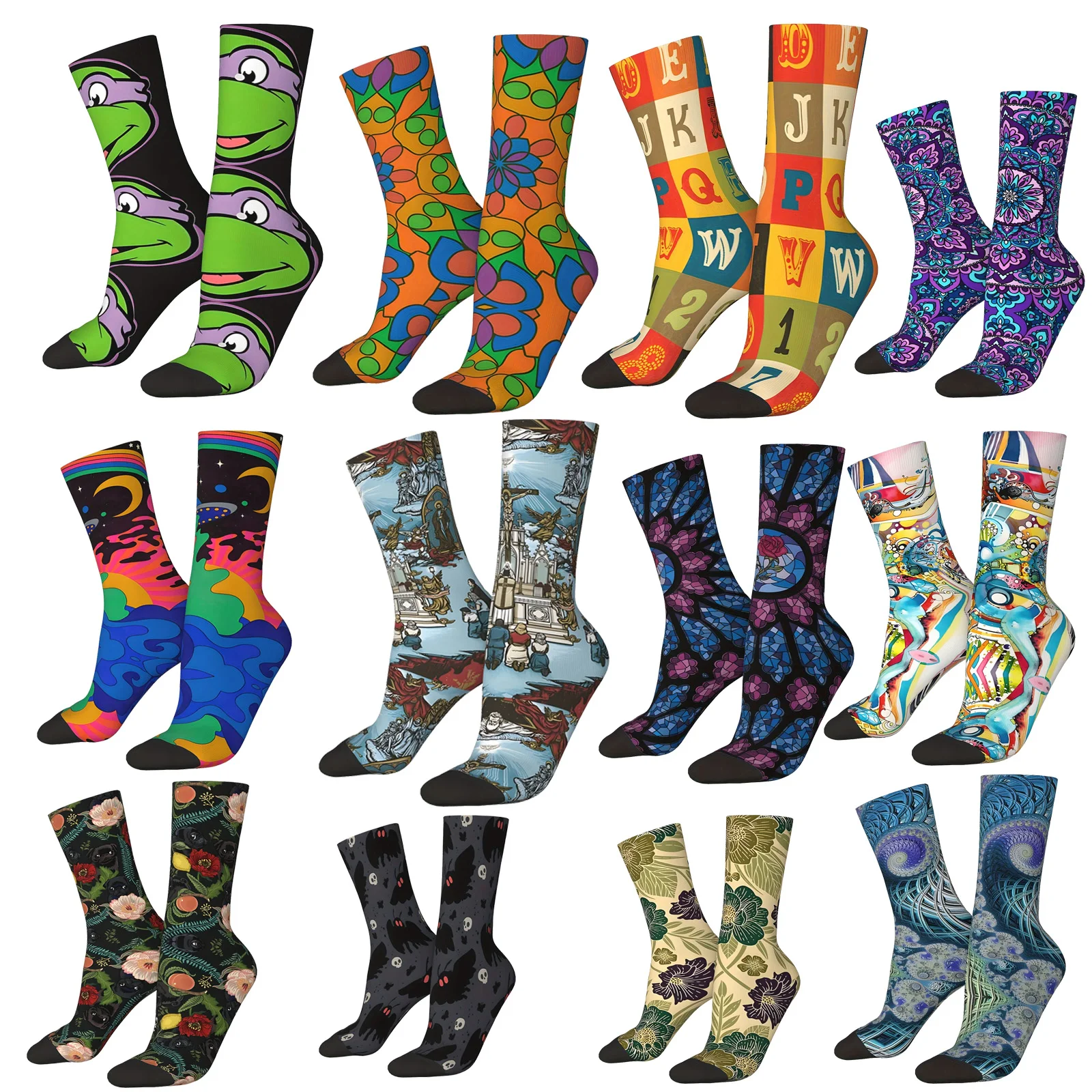 1 Pair Funny Crazy Sock for Men The Glory Of The Latin Mass Phone Case Hip Hop Harajuku Happy Quality Pattern Printed Boys Crew