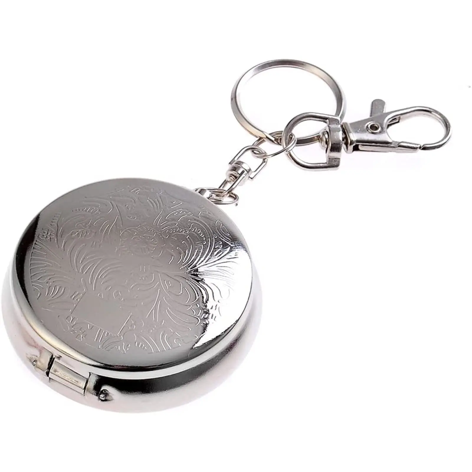 

Портативная карманная пепельница/автомобильный держатель для сигарет, мини-держатель для пепла из нержавеющей стали с брелоком для ключей и уличным мундштуком