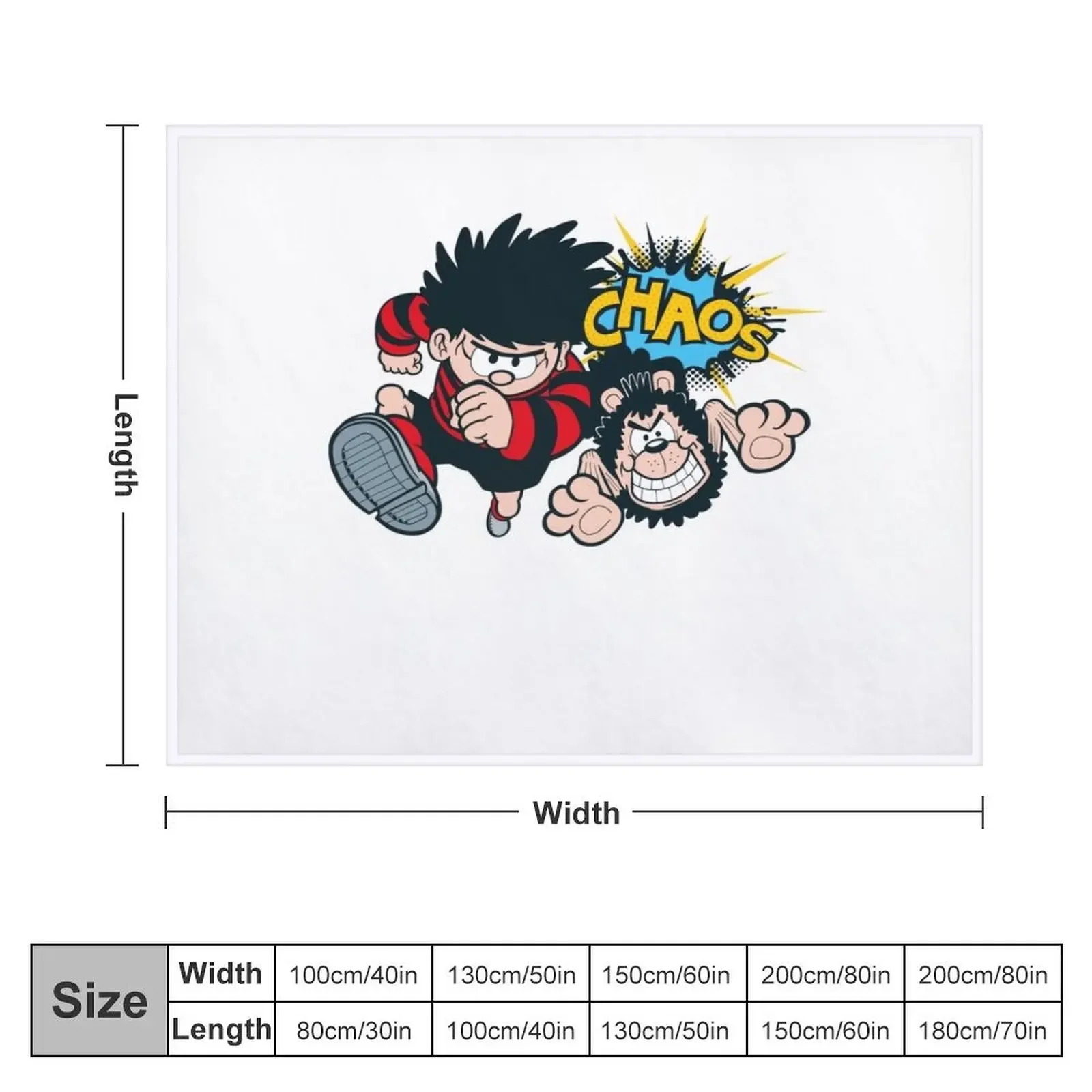 Dennis the menace CHAOS retro style Throw Blanket Soft Plush Plaid Flannels Hairy Blankets