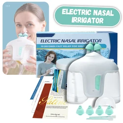 Nasal Irrigator Electric Nasal Irrigation System with 50 SaltPod Suction Irrigator Nose Washer Sinus Rinse Nose Cleaning Machine