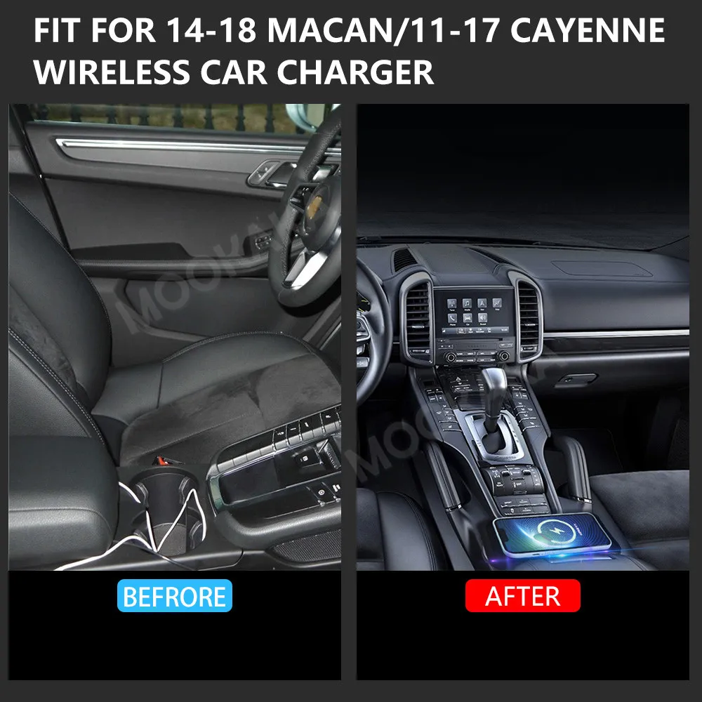For Porsche Macan 2011-2017 Quick QI Car Wireless Charger Fast Charging Intelligent Infrared Phone Dashboard