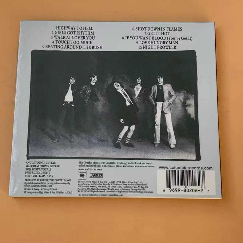 

Классические хардкор-рок-группы AC/DC: альбом «Highway To Hell», CD-диск, музыкальная запись, Walkman, саундтреки для автомобиля, музыкальная коллекция для вечеринок.