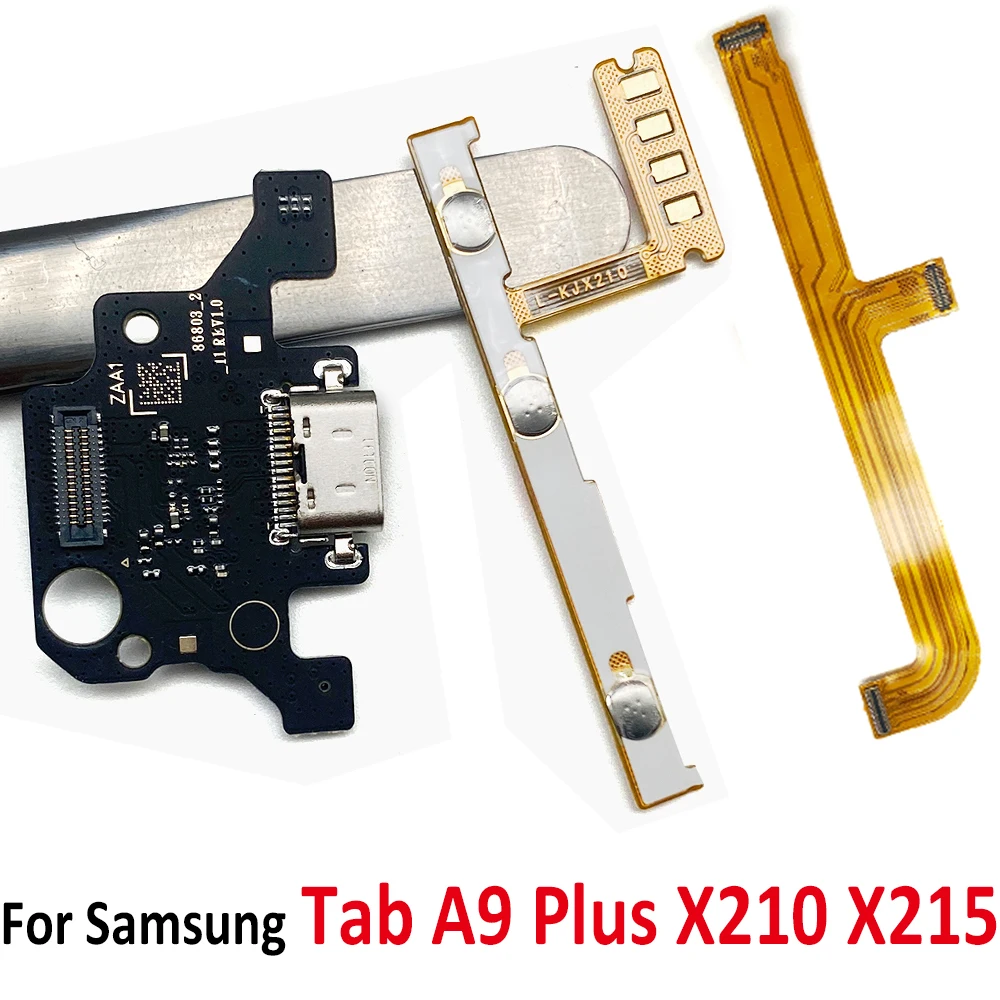 For Samsung For Samsung Tab A9 Plus X210 X215 Motherboard FPC Main Board Connector USB Charging Flex Cable Power Volume Ribbon