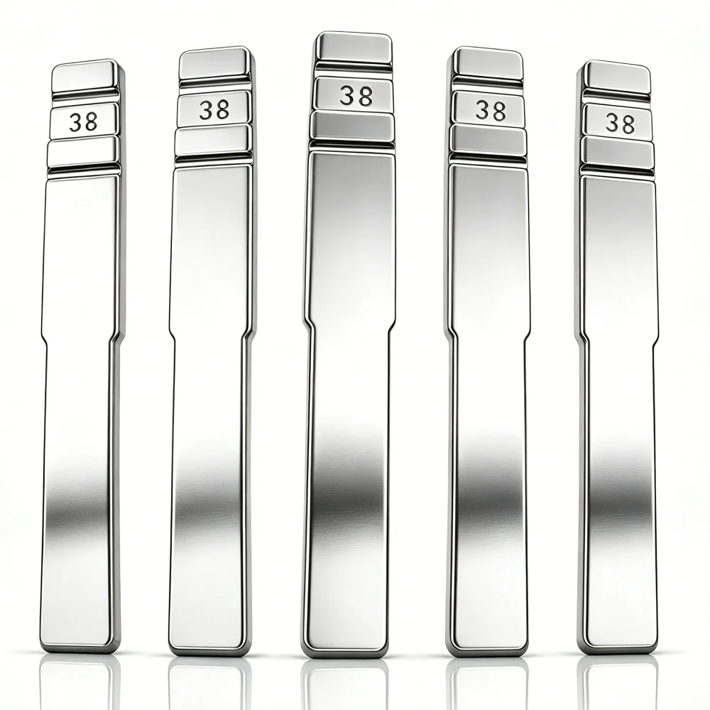 10Pcs #38 HU101 Metal Uncut Car Key Blade Replacement Fit Ford Focus Compatible Xhorse VVDI KeyDiy KD Flip Remote Key Blank