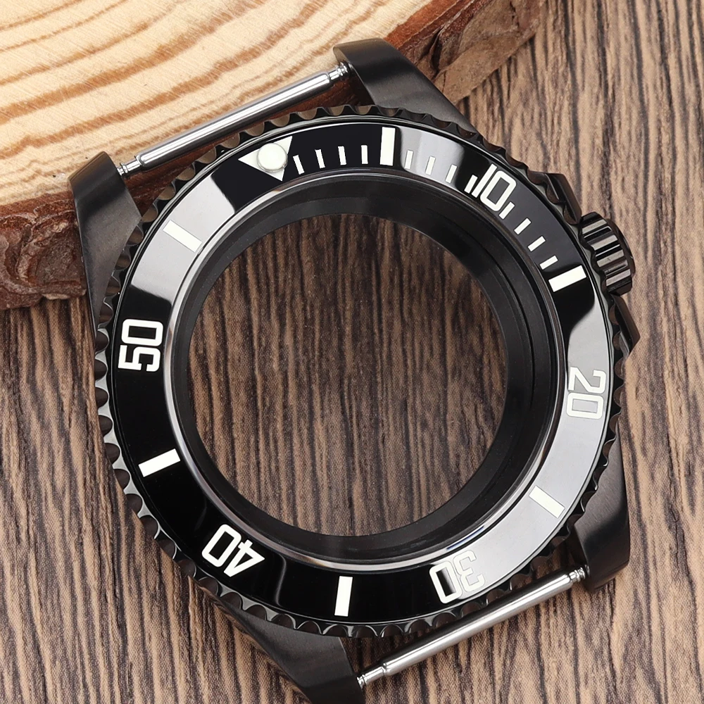 40mm Mechanical Automatic Watch SUB/GMT Case 120 Clicks Sapphire Glass For NH35 NH34 NH36 Miyota 8205 8215 ETA 2824 Watch Part