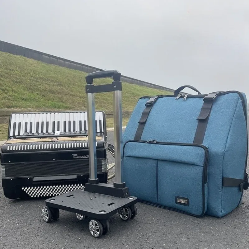 60/96/120 Thicken Accordion Bag Waterproof Durable Shoulders Portable Movable Bass Accordion Bag Musical Instrument Accessories
