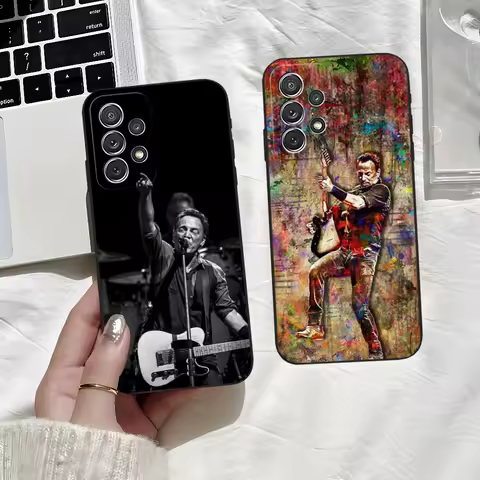 Bruce Springsteen Guitar Phone Case for Samsung Galaxy S23 Ultra S24 S22 S20 Fe S21 Plus A54 A34 A24 A53 M54 Note 20 Cover