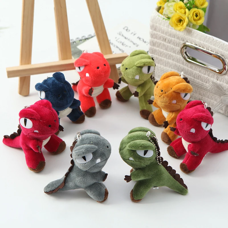 New Dinosaur Small Pendant Tyrannosaurus Rex Plush Toy Keychain Fun Dinosaur Plush Kids Toy Soft Animal Plush  Doll Gifts