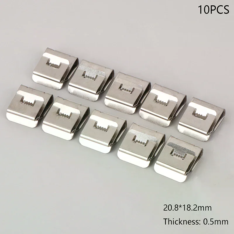 10PCS Solar Panel Cable Clips Stainless Steel PV Wire Clip Locking Clamps For 4 Square 2-Wire Cable Wiring Accessories
