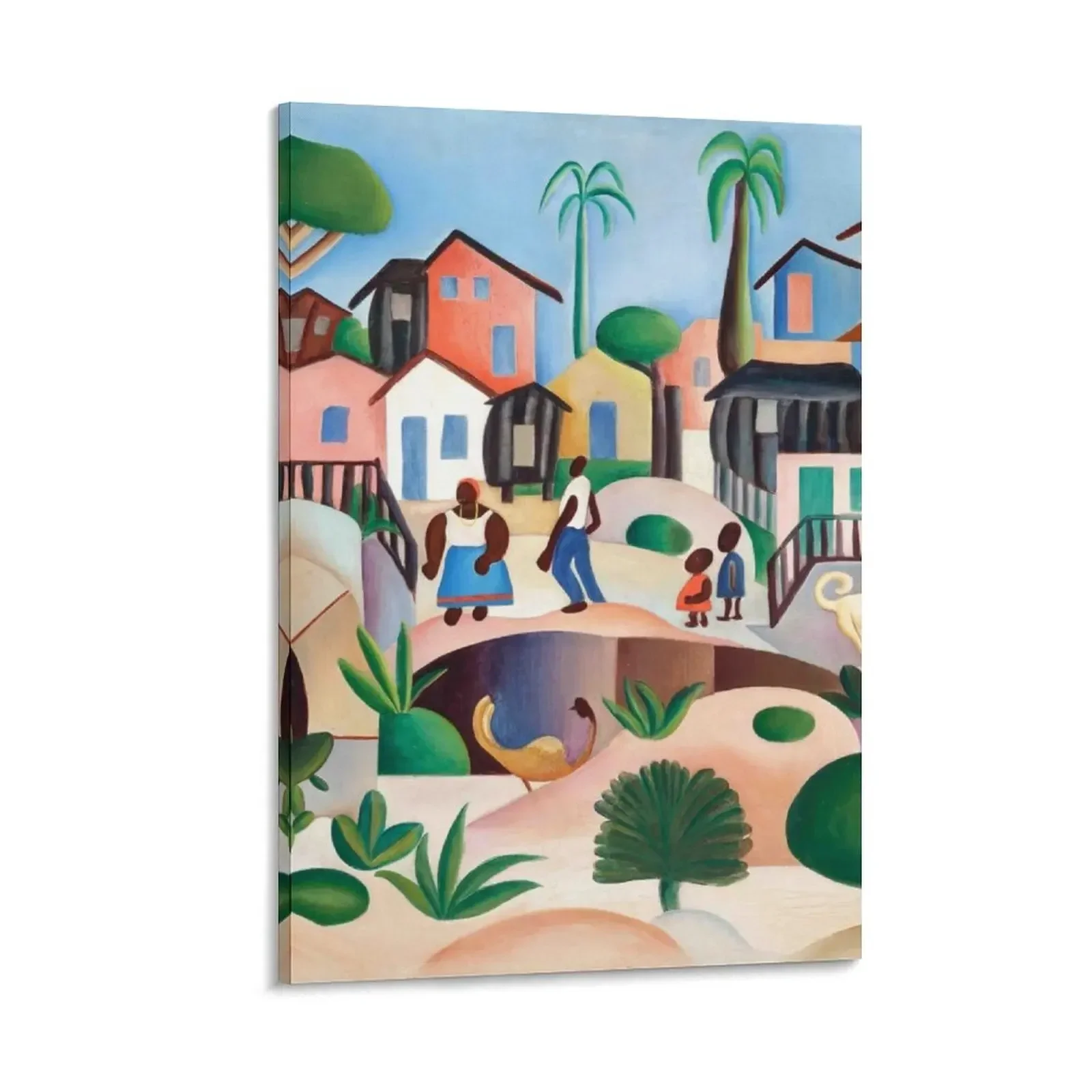 

Tarsila do Amaral - The Hill of the Favela - Morro da Favela - Brazilian artist painting Canvas Painting