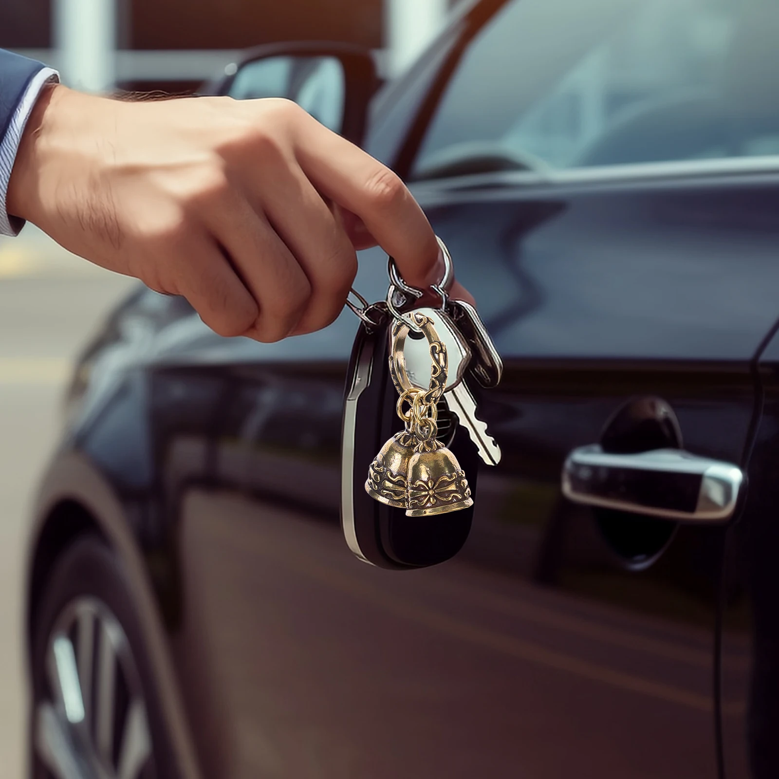 

Vintage Brass Bell Pendant Keychain Hanging Decor Bell Charm for DIY Crafts Bag Accessories DIY Brass Bells