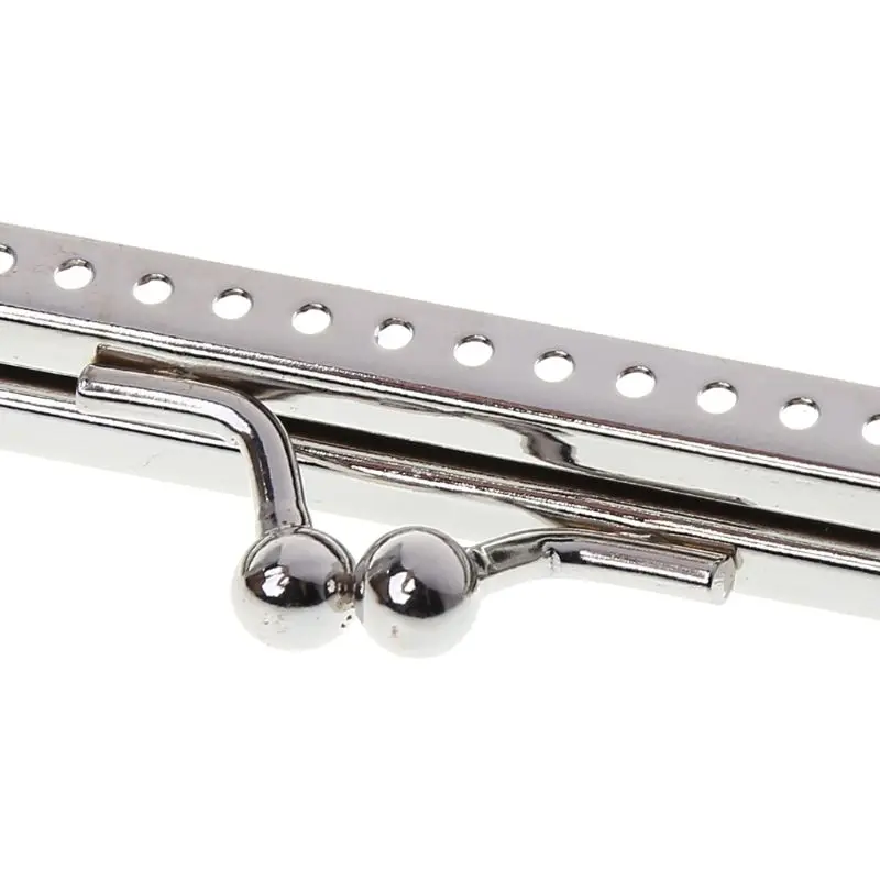 ใหม่ Silver Handle เย็บกระเป๋าถือเหรียญกระเป๋าโลหะ Clasp กรอบ 15 ซม