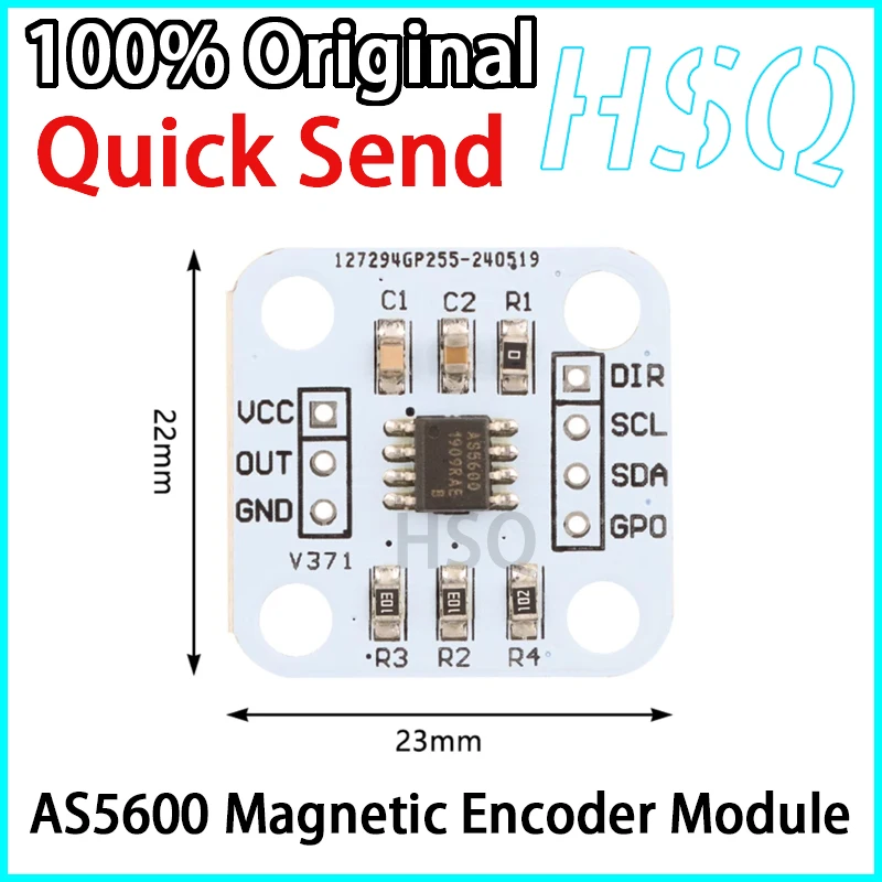 1 قطعة التشفير المغناطيسي الأصلي AS5600 12 بت للبرمجة عدم الاتصال المغناطيسي التعريفي زاوية قياس وحدة الاستشعار