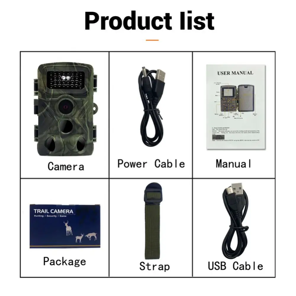 1080P Multi-function 36MP  Outdoor Huntings Animal Observation Monitoring Camera IP54 Waterproof with 34 Infrared Lights