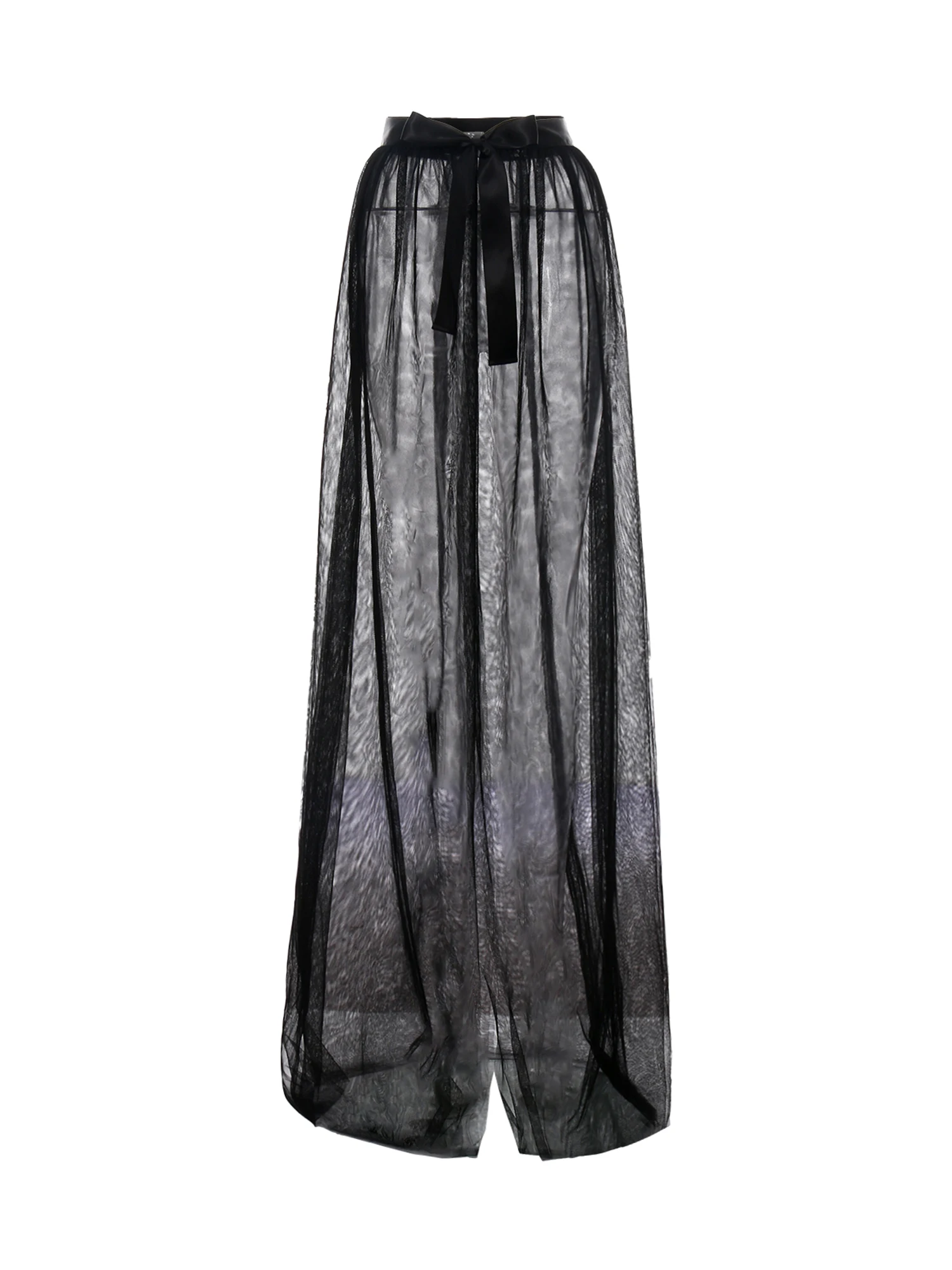 

Женские сексуальные сетчатые юбки-пачки, прозрачные макси-юбки, однотонная юбка с высокой талией