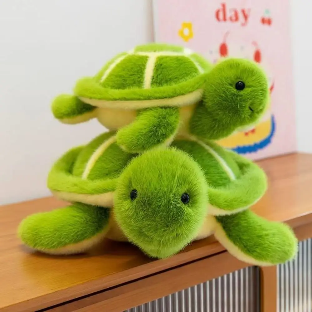 Tortue moelleuse endormie pour fille, Collection douce, peluche, dessin animé, tortue mignonne, Animal, anniversaire, noël